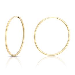 9ct Yellow Gold 20mm Polished Sleeper Hoop Earrings
