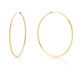 9ct Yellow Gold 25mm Polished Sleeper Hoop Earrings
