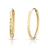 Thumbnail Image 1 of 9ct Yellow Gold 12mm Sparkle Sleeper Hoop Earrings