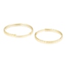Thumbnail Image 2 of 9ct Yellow Gold 16mm Sparkle Sleeper Hoop Earrings