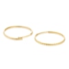 Thumbnail Image 2 of 9ct Yellow Gold 20mm Sparkle Sleeper Hoop Earrings