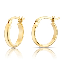 9ct Yellow Gold 10mm Polished Hoop Earrings