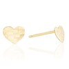Thumbnail Image 1 of 9ct Yellow Gold Textured Heart Stud Earrings