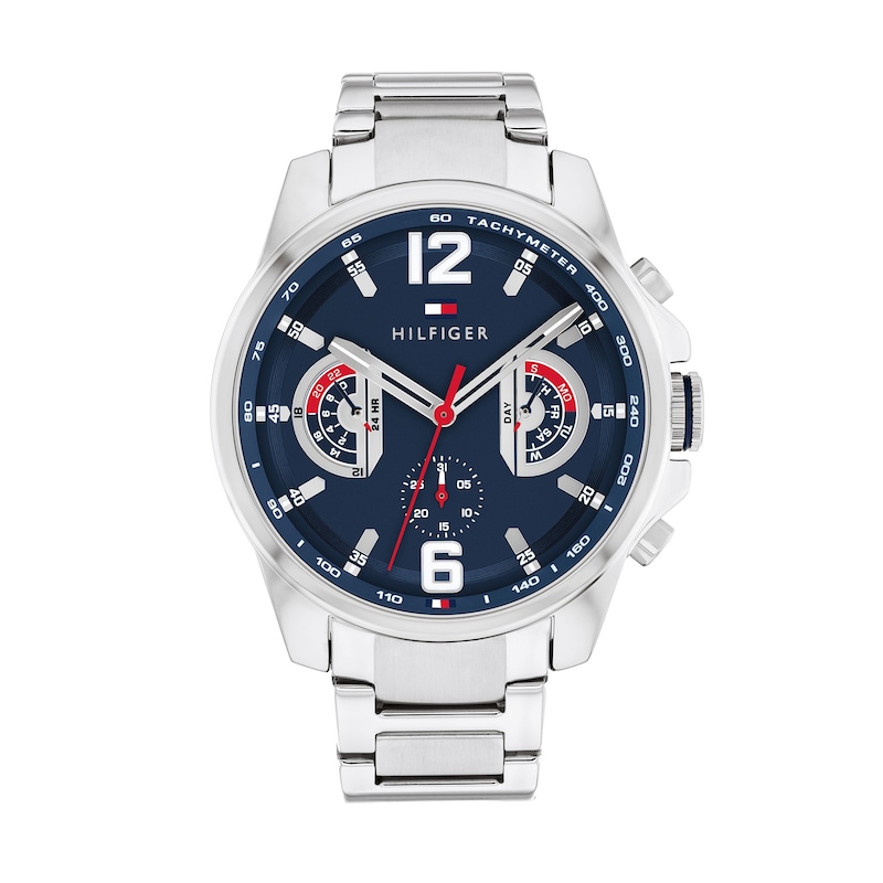 Main Image 1 of Tommy Hilfiger 46mm Blue Dial & Stainless Steel Bracelet Watch