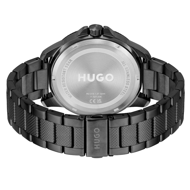 Main Image 3 of HUGO #SPORT Men's Black Dial & Black IP Stainless Steel Bracelet Watch