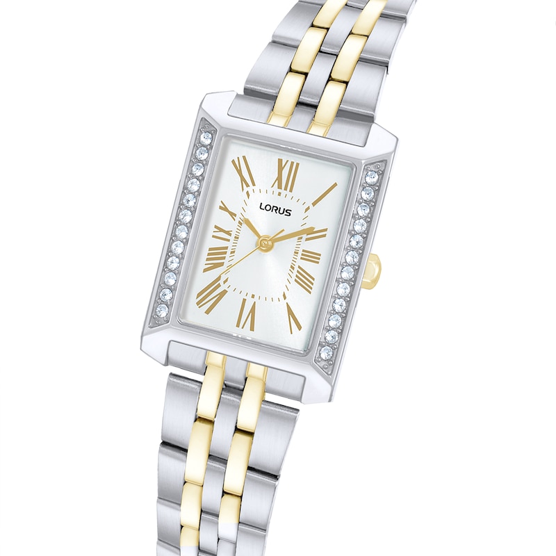 Main Image 2 of Lorus Women's Signature Crystal Sunray Two Tone Stainless Steel Bracelet Watch