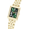 Thumbnail Image 2 of Lorus Women's Crystal Green Sunray Dial Gold Tone Stainless Steel Bracelet Watch