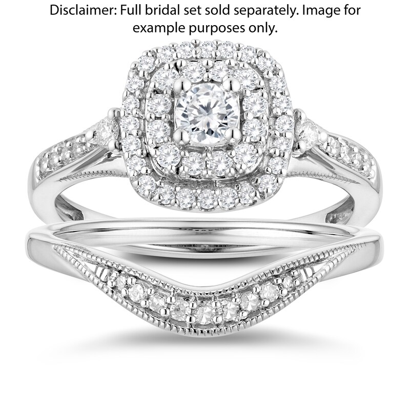 Main Image 2 of Perfect Fit 9ct White Gold Diamond Shaped Eternity Ring