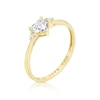 Thumbnail Image 2 of 9ct Yellow Gold Cubic Zirconia 'I Love You' Heart Ring