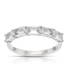 Thumbnail Image 1 of Sterling Silver Created White Sapphire Emerald Cut Band