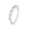 Thumbnail Image 2 of Sterling Silver Created White Sapphire Emerald Cut Band