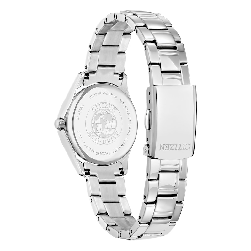 Main Image 3 of Citizen Eco-Drive Crystal Pink Dial & Stainless Steel Watch