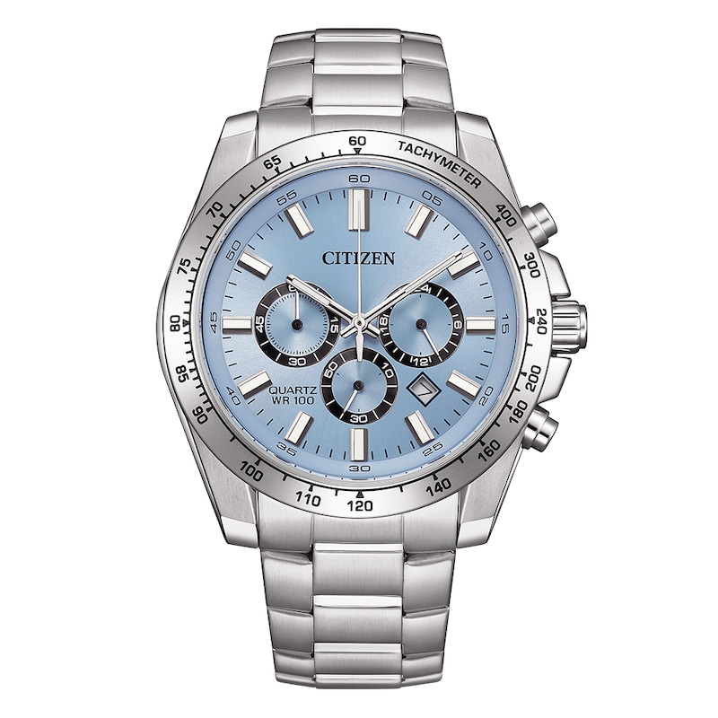 Main Image 1 of Citizen Sport Chronograph Light Blue Dial & Stainless Steel Watch