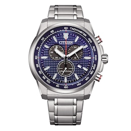 Citizen Sport Eco-Drive Chronograph Blue Dial & Stainless Steel Watch