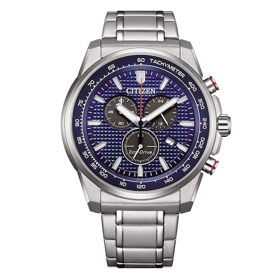 Citizen Sport Eco-Drive Chronograph Blue Dial & Stainless Steel Watch