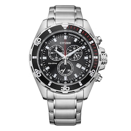 Citizen Sport Eco-Drive Chronograph Black Dial & Stainless Steel Watch