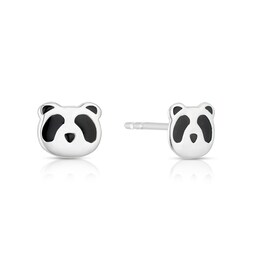 Children's Sterling Silver Panda Stud Earrings