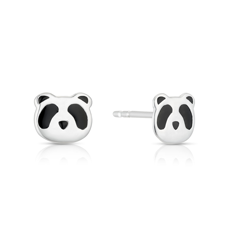Main Image 1 of Children's Sterling Silver Panda Stud Earrings