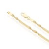 Thumbnail Image 3 of Sterling Silver Yellow Gold Plated Twist Herringbone Necklace