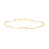 Thumbnail Image 1 of Sterling Silver Gold Plated Twist Herringbone Bracelet