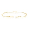 Thumbnail Image 3 of Sterling Silver Gold Plated Twist Herringbone Bracelet