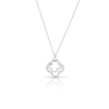 Thumbnail Image 1 of Sterling Silver Double Clover Pendant Necklace