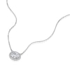 Thumbnail Image 2 of Sterling Silver Oval Cubic Zirconia Halo Pendant