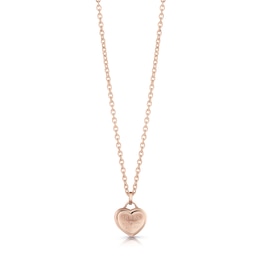 Guess Rose Gold Plated Heart Pendant Necklace