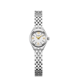 Rotary Women's Cocktail White Dial Stainless Steel Bracelet Watch