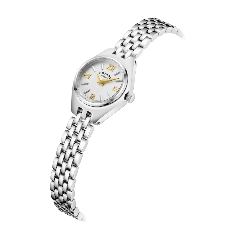 Main Image 2 of Rotary Women's Cocktail White Dial Stainless Steel Bracelet Watch