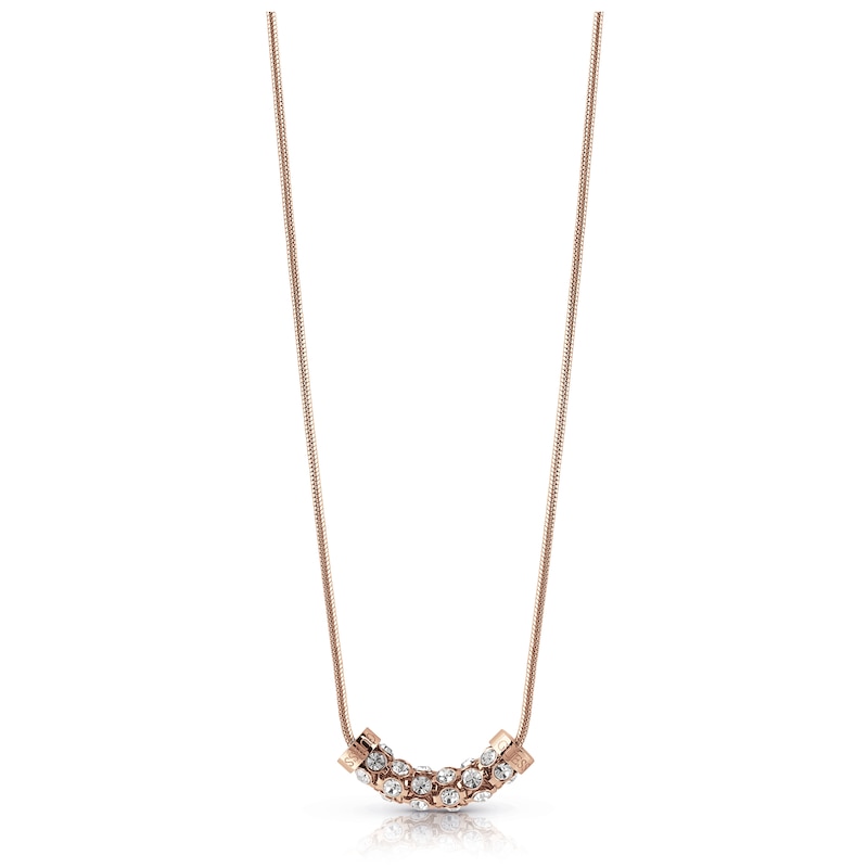 Main Image 1 of Guess Rose Gold Plated 16-18 inches Crystal Necklace