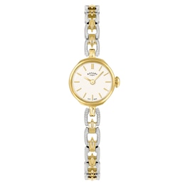 Rotary Women's 1985 White Dial Silver & Gold Tone Bracelet Watch