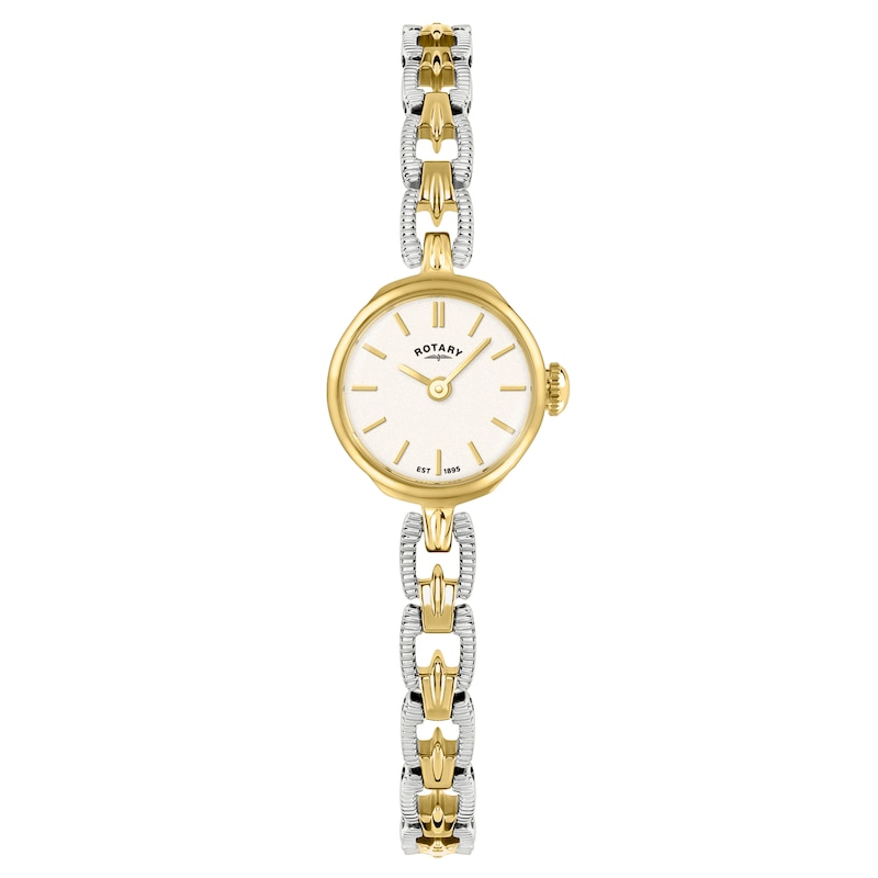 Main Image 1 of Rotary Women's 1985 White Dial Silver & Gold Tone Bracelet Watch