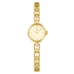 Rotary Women's 1985 White Dial Gold Tone Bracelet Watch