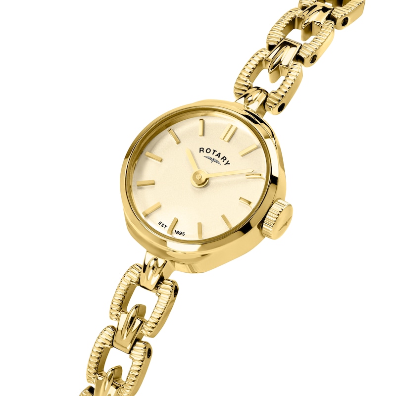 Main Image 3 of Rotary Women's 1985 White Dial Gold Tone Bracelet Watch