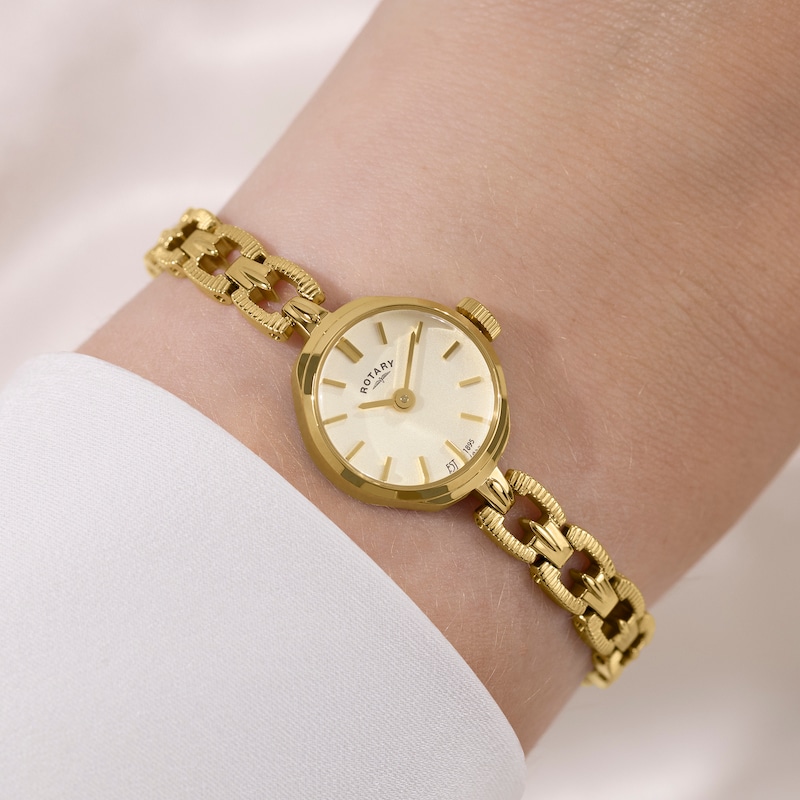 Main Image 4 of Rotary Women's 1985 White Dial Gold Tone Bracelet Watch