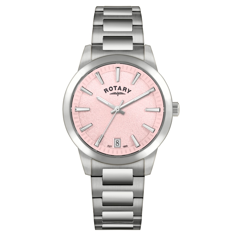 Main Image 1 of Rotary Women's Heritage Pink Dial Stainless Steel Bracelet Watch