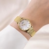Thumbnail Image 3 of Rotary Women's 1985 Crystal Set Mother Of Pearl Dial Gold Tone Stainless Steel Mesh Bracelet Watch