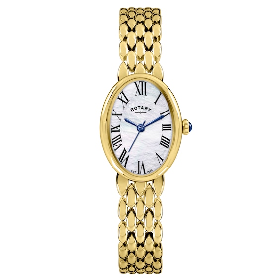 Rotary Womens Heritage Astoria Mother Of Pearl Dial Gold Ton