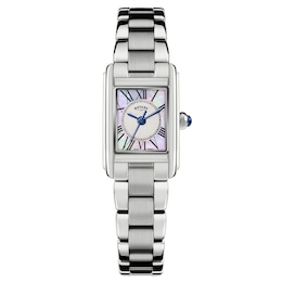 Rotary Women's Heritage Astoria Mother Of Pearl Dial Rectangular Stainless Steel Bracelet Watch