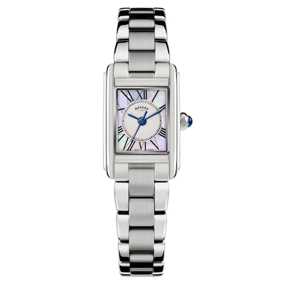 Rotary Womens Heritage Astoria Mother Of Pearl Dial Rectangu