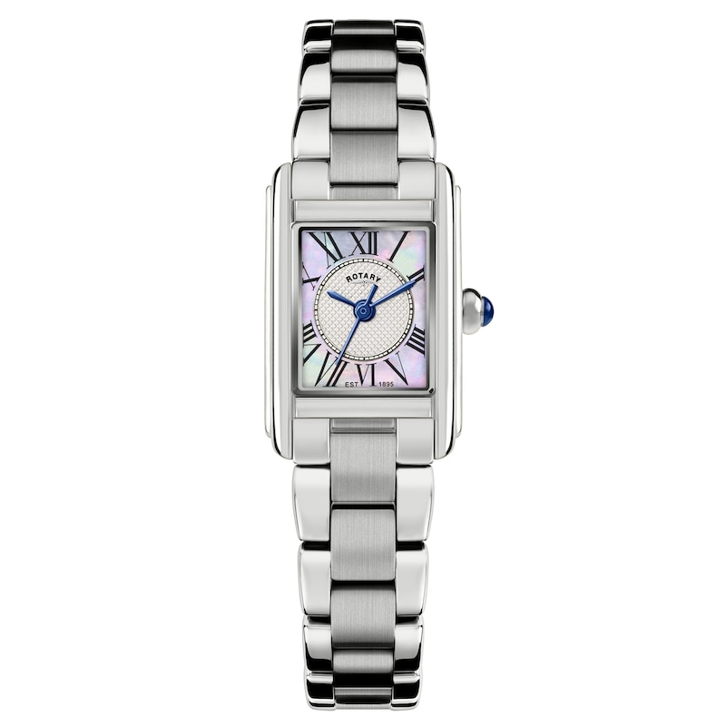 Main Image 1 of Rotary Women's Heritage Astoria Mother Of Pearl Dial Rectangular Stainless Steel Bracelet Watch