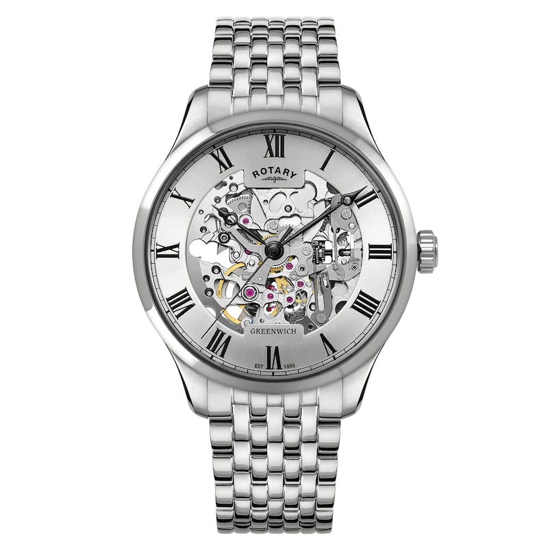 Main Image 1 of Rotary Greenwich Men's Silver Dial Stainless Steel Bracelet Watch