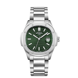 Rotary Men's Apex 100 Green Dial Stainless Steel Bracelet Watch