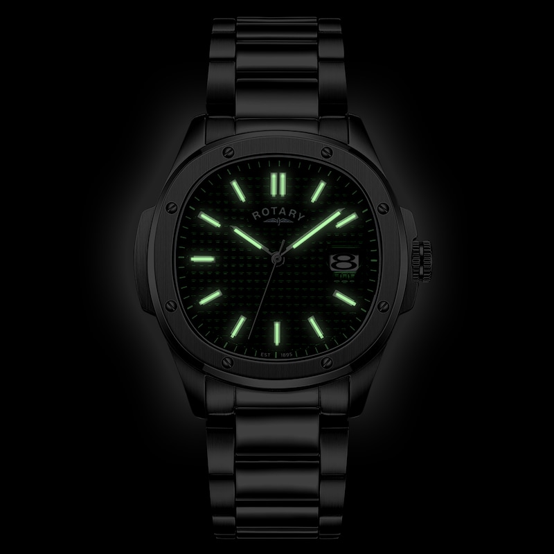Main Image 5 of Rotary Men's Apex 100 Green Dial Stainless Steel Bracelet Watch