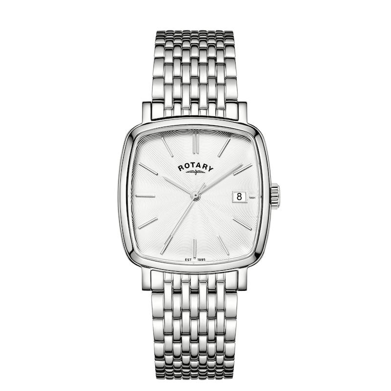 Main Image 1 of Rotary Men's Heritage Astoria Square White Dial Stainless Steel Bracelet Watch