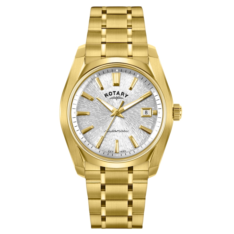 Main Image 1 of Rotary Men's Lumen Silver Dial Gold Tone Stainless Steel Bracelet Watch