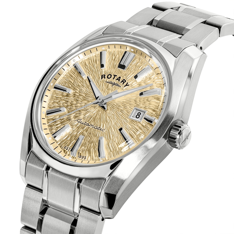 Main Image 2 of Rotary Men's Lumen Champagne Dial Stainless Steel Bracelet Watch