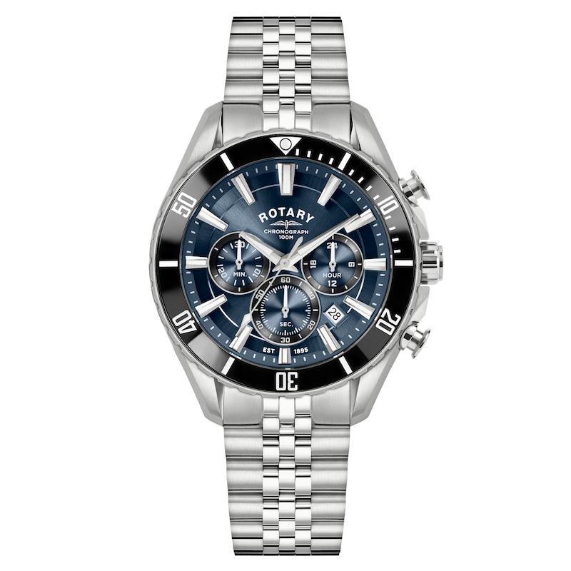 Main Image 1 of Rotary Men's Apex 100 Chronograph Blue Dial Stainless Steel Bracelet Watch