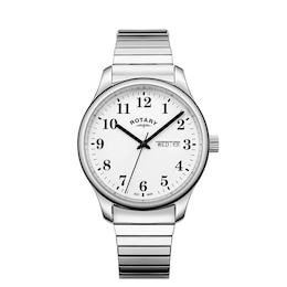 Rotary Men's Heritage Altera Stainless Steel Expander Bracelet Watch